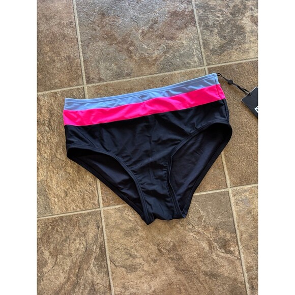 Dkny Colorblocked High Waist Bikini Bottoms Size Large - Picture 3 of 8
